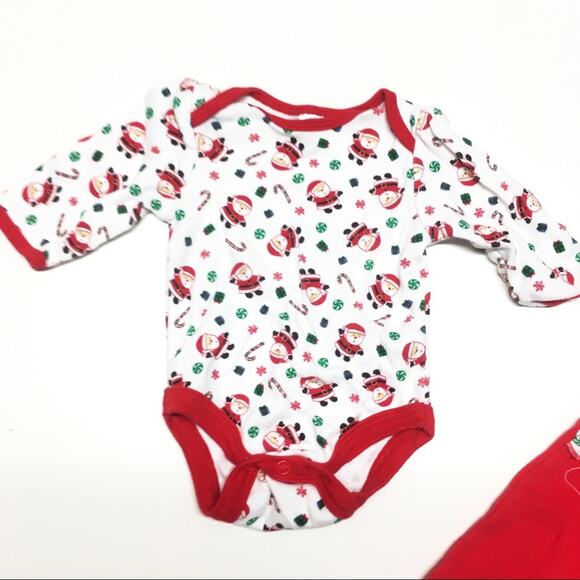 Baby Girl Santa Holiday Outfit - Size 0-3 Months - Picture 2 of 6
